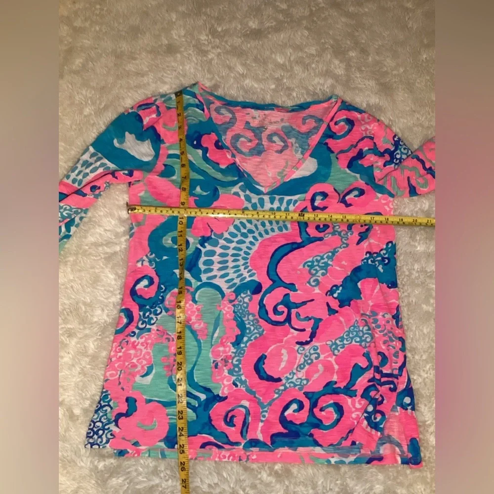 Lilly Pulitzer Jennifer women’s long sleeve Colorful Womens blouse size medium